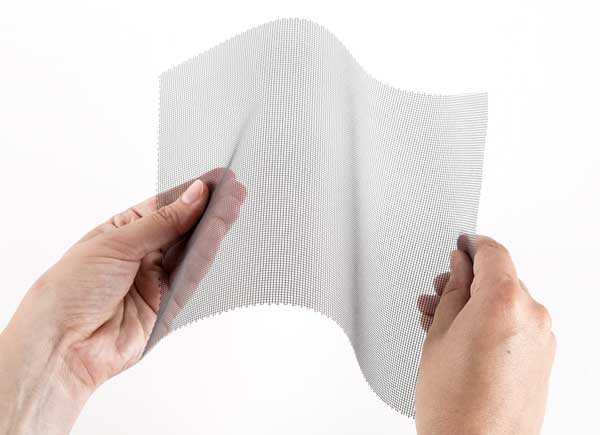 Warp knitted polyester mesh